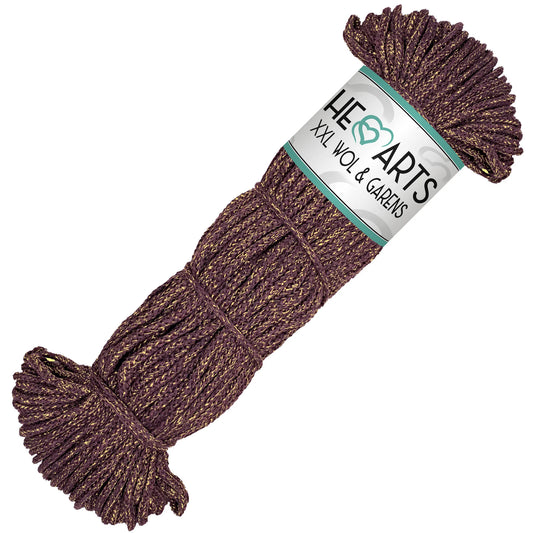 HEARTS MEDIUM 5 MM AUBERGINE GOLDEN 100M