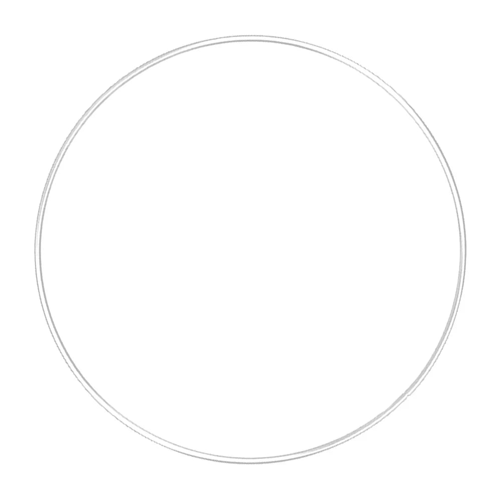 Metalen ring WIT 45 cm