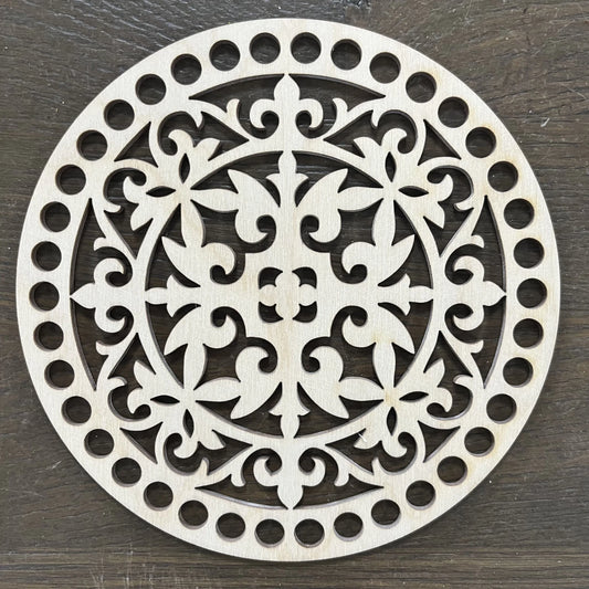 Houtsnijwerk Mandala 17 cm