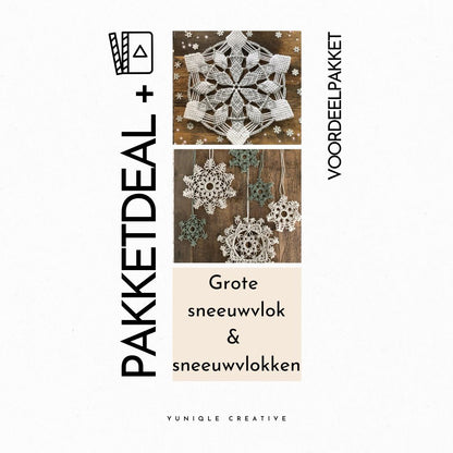 PAKKETDEAL SNEEUWVLOKKEN + GROTE SNEEUWVLOK (56cm)