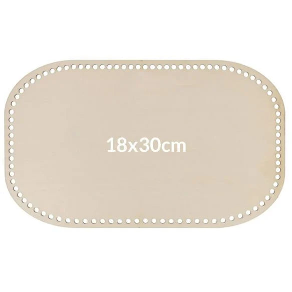 Blank hout geperforeerde bodem 18x30 cm