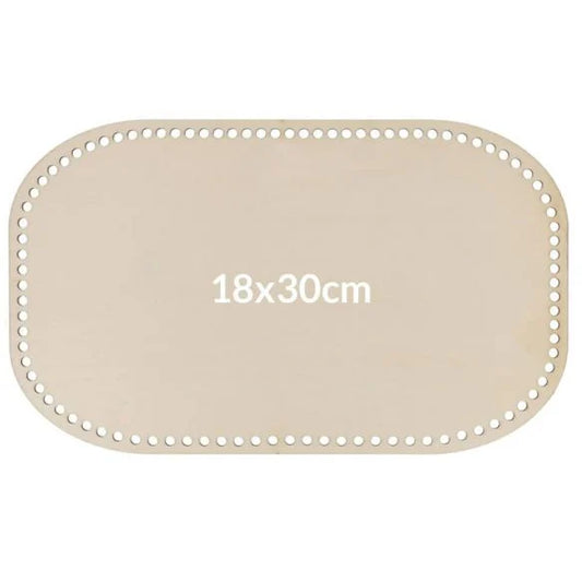 Blank hout geperforeerde bodem 18x30 cm