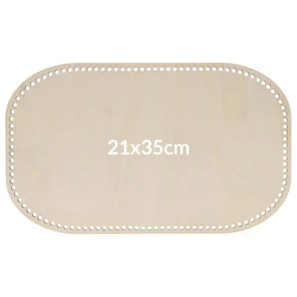 Blank hout geperforeerde bodem 21x35 cm