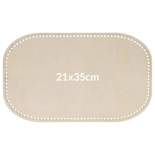 Blank hout geperforeerde bodem 21x35 cm