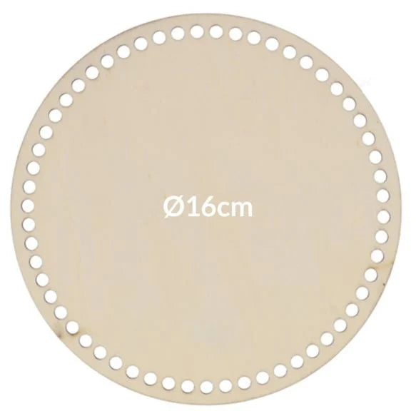 Blank hout geperforeerde bodem - rond 16 cm