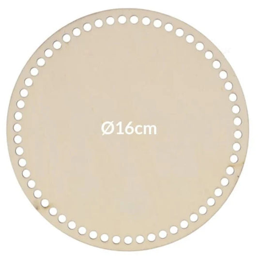Blank hout geperforeerde bodem - rond 16 cm