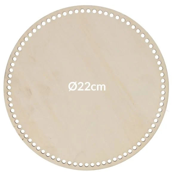 Blank hout geperforeerde bodem - rond 22CM