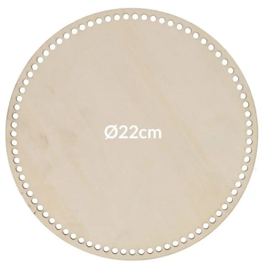 Blank hout geperforeerde bodem - rond 22CM