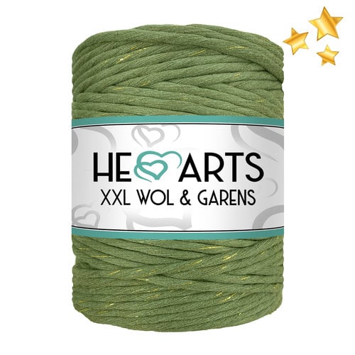 Hearts Single Twist 5MM GOLDEN OLIVE