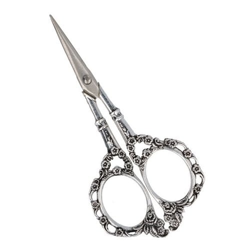 Luxe schaar met zuiver zilver verzilverd 11 cm