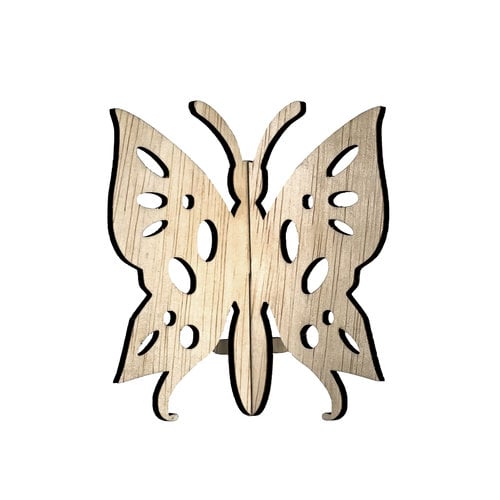 Houten Vlinder Klein 3D