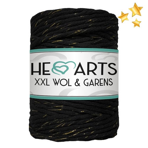 Hearts Single Twist 5MM GOLDEN BLACK