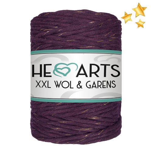 Hearts Single Twist 5MM GOLDEN AUBERGINE