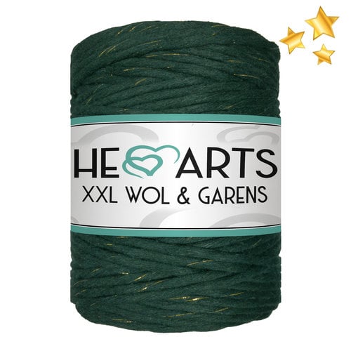 Hearts Single Twist 5MM GOLDEN DARK GREEN
